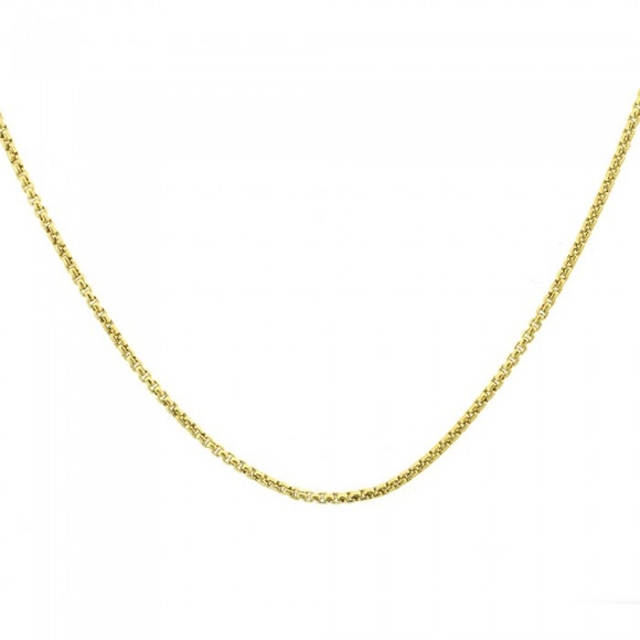 14K Yellow Gold Box Link Chain 20 1mm